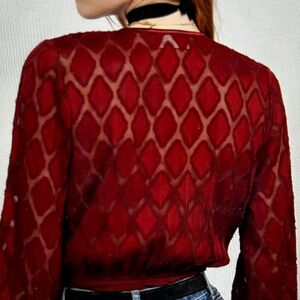 NWT Nordstrom Band of the Free Agatha Merlot Surplice Bodysuit